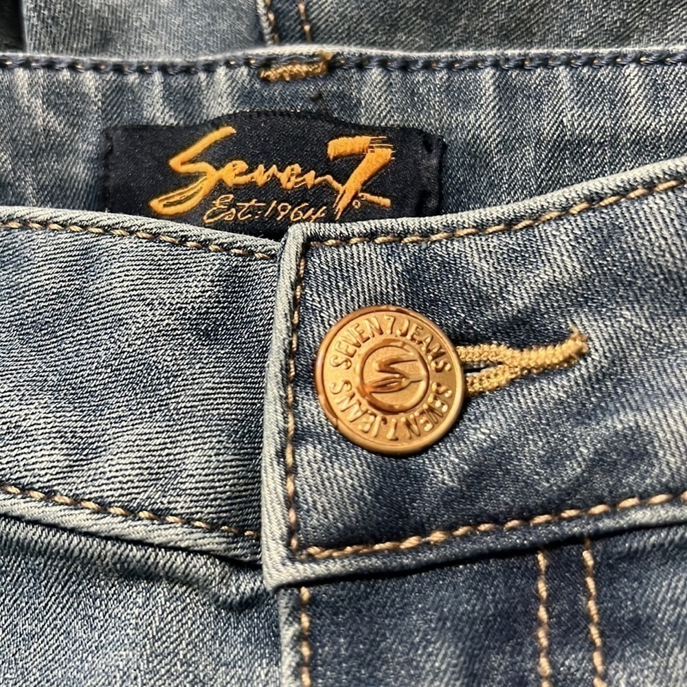 SEVEN7 Crop Denim Blue Skinny Jeans Women’s (Sz 14) - Picture 6 of 16